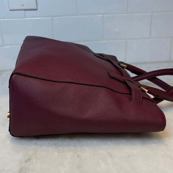 Michael Kors Hamilton Traveler Studded Satchel Saffiano Leather Bag - Picture 10 of 16